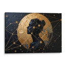 Mujer, Luna Dorada - Carlos Franken | Cuadro decorativo de Canvas Lab