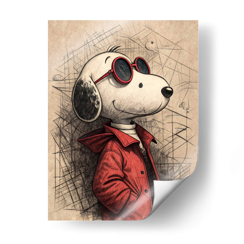 Retrato Snoopy - KaleidoArt Creations | Cuadro decorativo de Canvas Lab