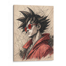 Retrato Goku-Dragon Ball Z - KaleidoArt Creations | Cuadro decorativo de Canvas Lab