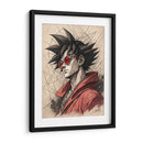 Retrato Goku-Dragon Ball Z - KaleidoArt Creations | Cuadro decorativo de Canvas Lab