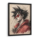 Retrato Goku-Dragon Ball Z - KaleidoArt Creations | Cuadro decorativo de Canvas Lab