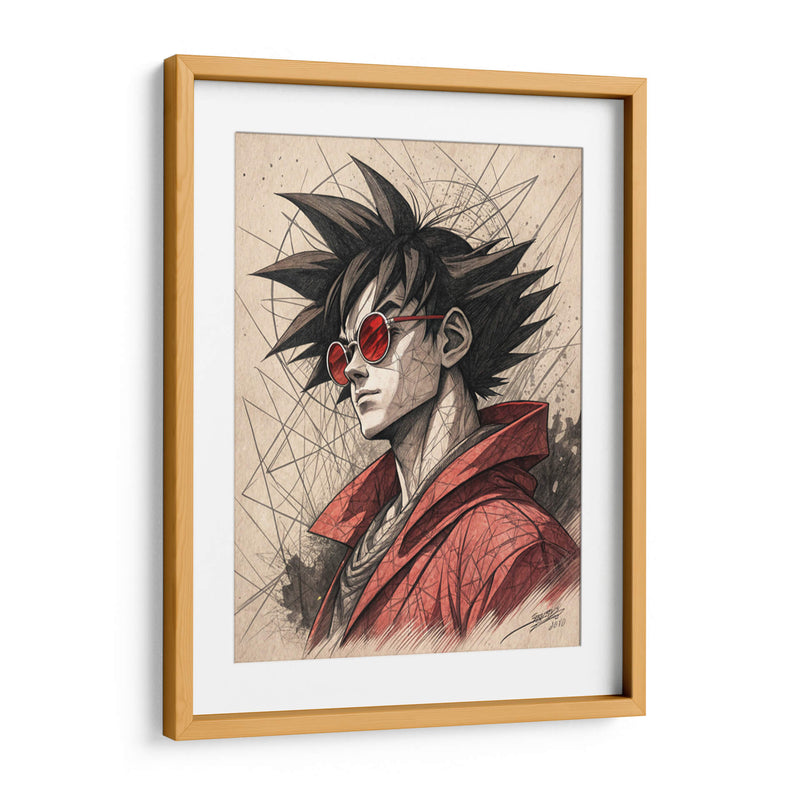 Retrato Goku-Dragon Ball Z - KaleidoArt Creations | Cuadro decorativo de Canvas Lab