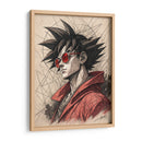 Retrato Goku-Dragon Ball Z - KaleidoArt Creations | Cuadro decorativo de Canvas Lab