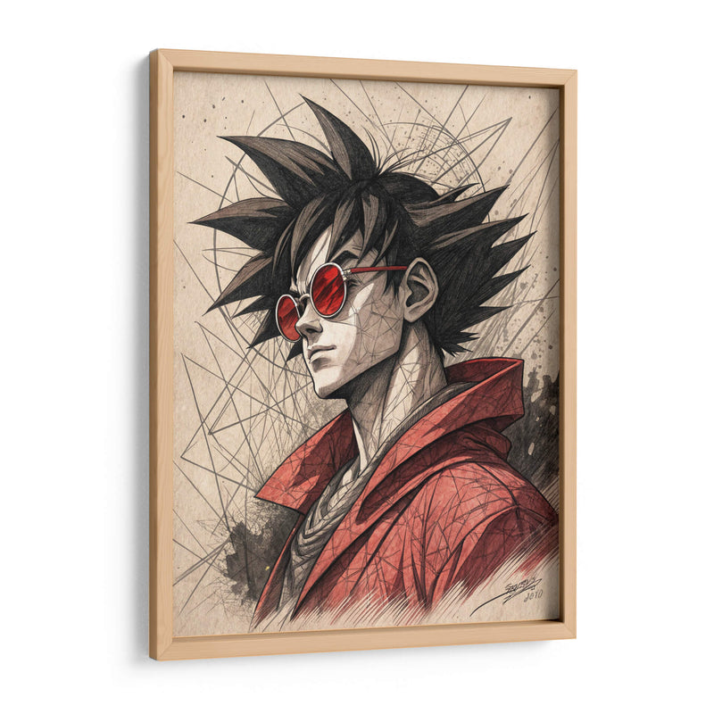 Retrato Goku-Dragon Ball Z - KaleidoArt Creations | Cuadro decorativo de Canvas Lab
