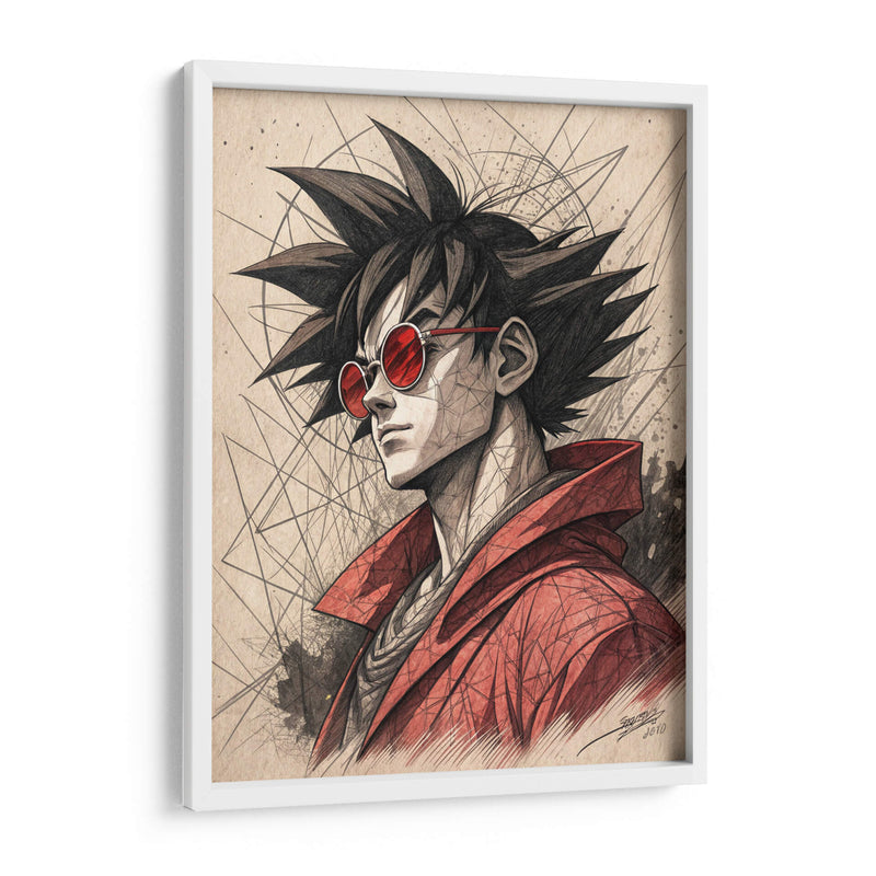 Retrato Goku-Dragon Ball Z - KaleidoArt Creations | Cuadro decorativo de Canvas Lab