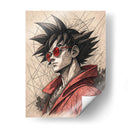 Retrato Goku-Dragon Ball Z - KaleidoArt Creations | Cuadro decorativo de Canvas Lab