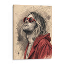 Retrato Kurt Cobain - KaleidoArt Creations | Cuadro decorativo de Canvas Lab