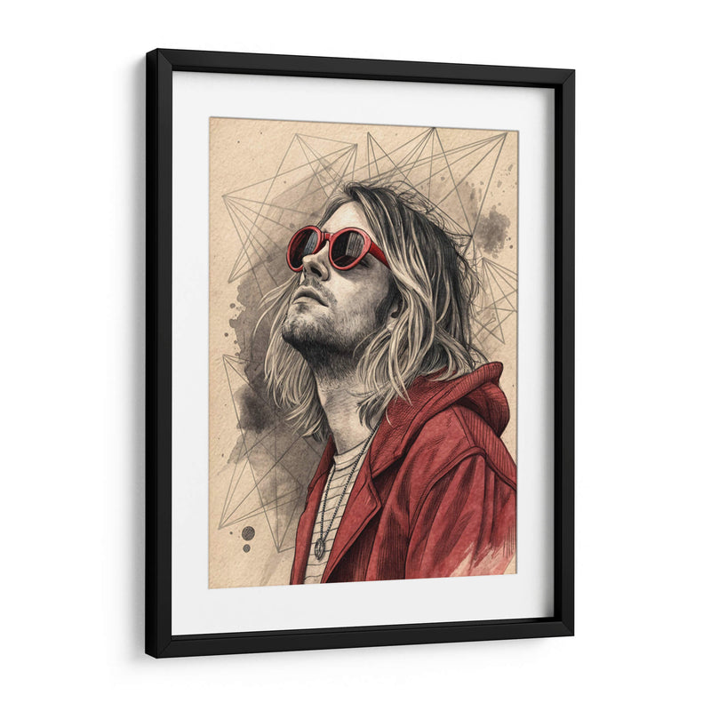 Retrato Kurt Cobain - KaleidoArt Creations | Cuadro decorativo de Canvas Lab