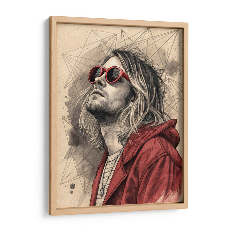 Retrato Kurt Cobain - KaleidoArt Creations | Cuadro decorativo de Canvas Lab