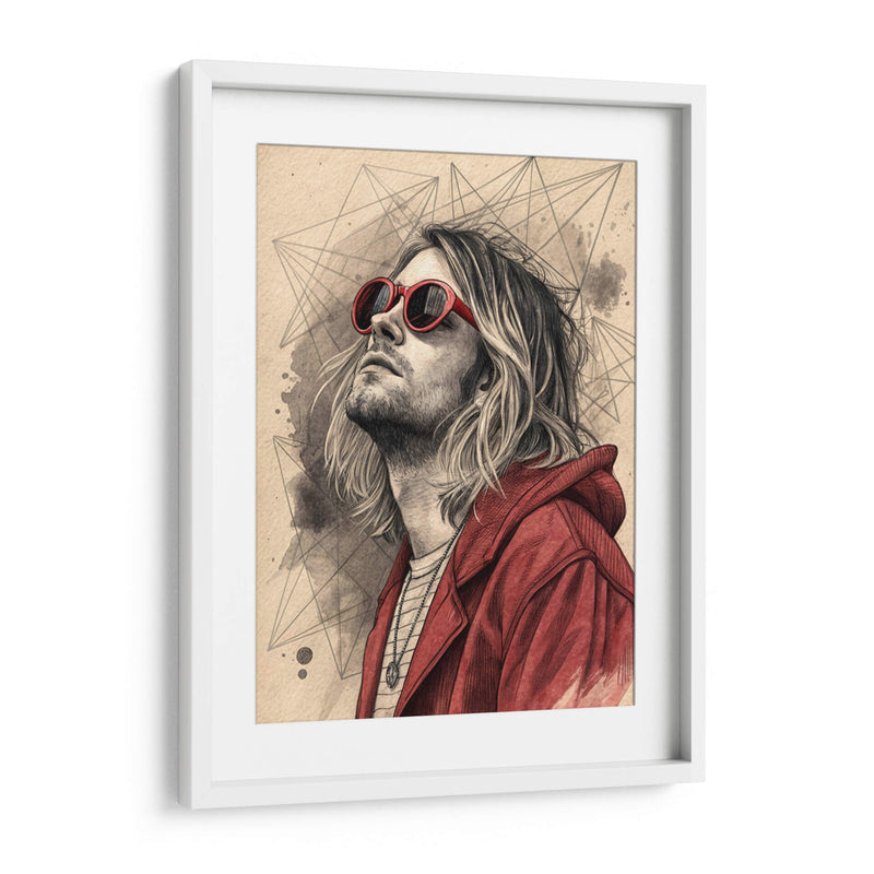 Retrato Kurt Cobain - KaleidoArt Creations | Cuadro decorativo de Canvas Lab