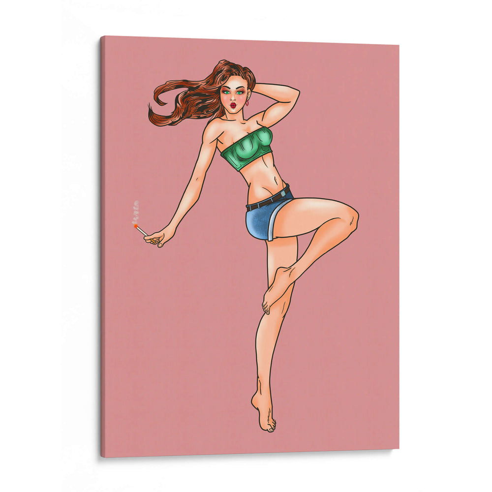 Mujer con cigarrillo - Donaldo Meda  | Cuadro decorativo de Canvas Lab
