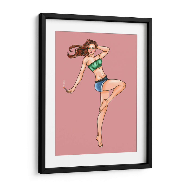 Mujer con cigarrillo - Donaldo Meda  | Cuadro decorativo de Canvas Lab