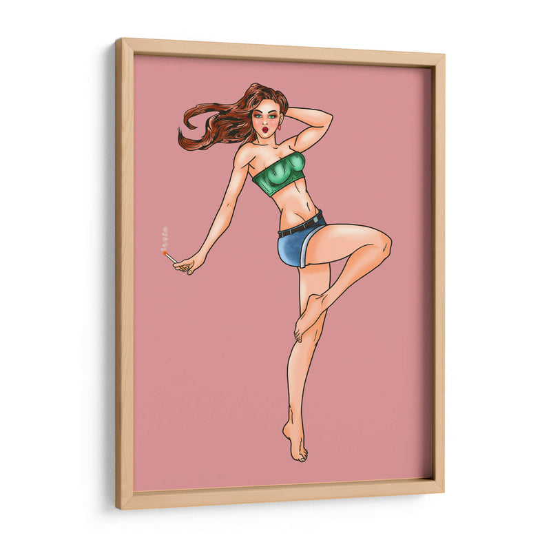 Mujer con cigarrillo - Donaldo Meda  | Cuadro decorativo de Canvas Lab