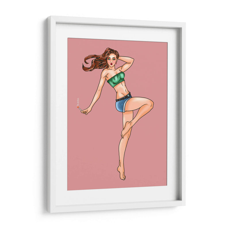 Mujer con cigarrillo - Donaldo Meda  | Cuadro decorativo de Canvas Lab