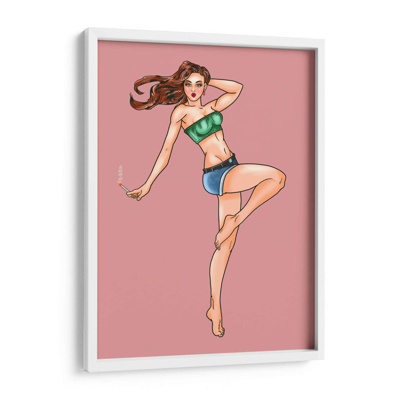 Mujer con cigarrillo - Donaldo Meda  | Cuadro decorativo de Canvas Lab