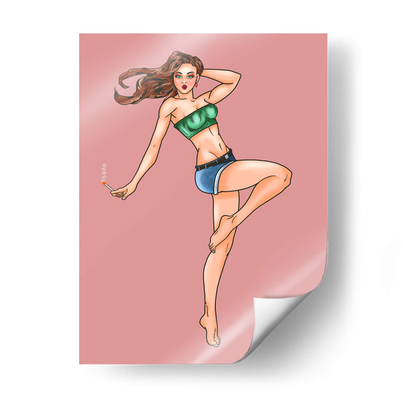 Mujer con cigarrillo - Donaldo Meda  | Cuadro decorativo de Canvas Lab