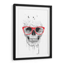 Calavera con gafas rojas - Balazs Solti | Cuadro decorativo de Canvas Lab