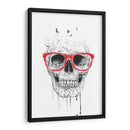 Calavera con gafas rojas - Balazs Solti | Cuadro decorativo de Canvas Lab