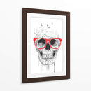 Calavera con gafas rojas - Balazs Solti | Cuadro decorativo de Canvas Lab