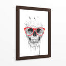 Calavera con gafas rojas - Balazs Solti | Cuadro decorativo de Canvas Lab