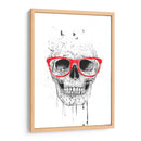Calavera con gafas rojas - Balazs Solti | Cuadro decorativo de Canvas Lab