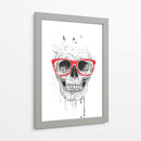 Calavera con gafas rojas - Balazs Solti | Cuadro decorativo de Canvas Lab