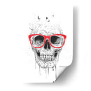 Calavera con gafas rojas - Balazs Solti | Cuadro decorativo de Canvas Lab