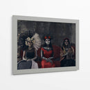3 Catrinas y un perro sagrado - Ignacio Arcas | Cuadro decorativo de Canvas Lab