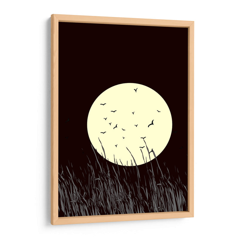 Resplandor de luna llena en la pradera - Nicholas | Cuadro decorativo de Canvas Lab