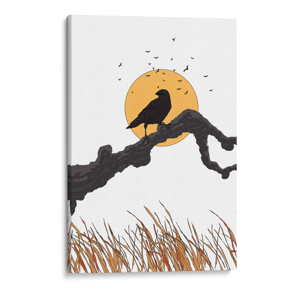 El cuervo y la luna llena - Nicholas | Cuadro decorativo de Canvas Lab