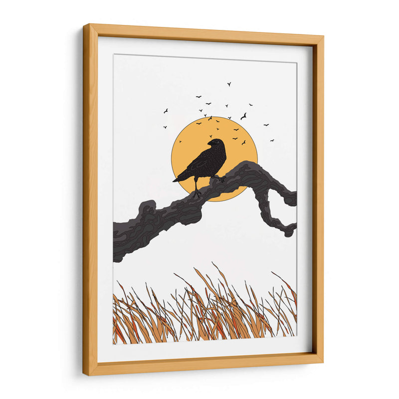 El cuervo y la luna llena - Nicholas | Cuadro decorativo de Canvas Lab
