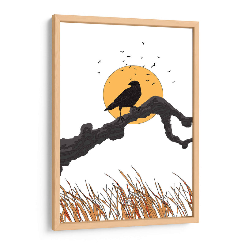 El cuervo y la luna llena - Nicholas | Cuadro decorativo de Canvas Lab