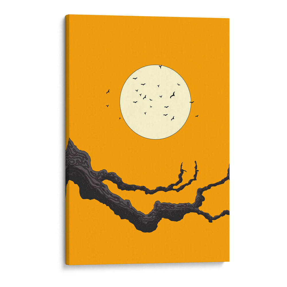 Vuelo al anochecer dorado - Nicholas | Cuadro decorativo de Canvas Lab