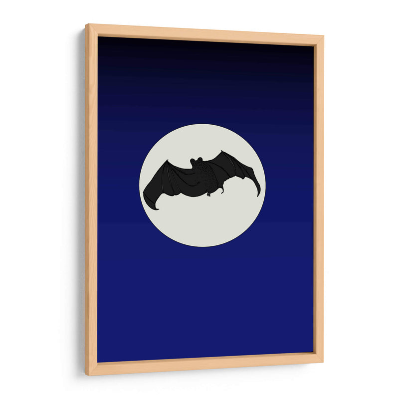 Murciélago silueteado volando - Nicholas | Cuadro decorativo de Canvas Lab