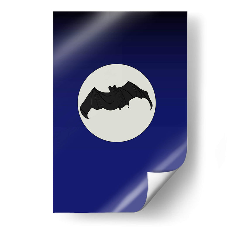 Murciélago silueteado volando - Nicholas | Cuadro decorativo de Canvas Lab