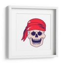 Calavera pirata con un pañuelo rojo vibrante - Marika Barsrsind | Cuadro decorativo de Canvas Lab