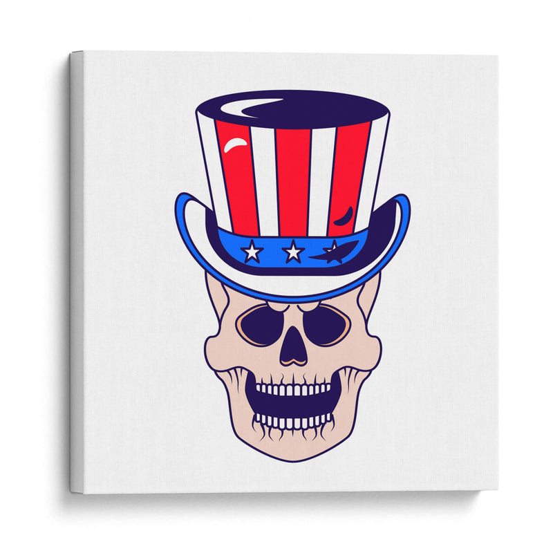 Calavera con sombrero del Tío Sam - Marika Barsrsind | Cuadro decorativo de Canvas Lab