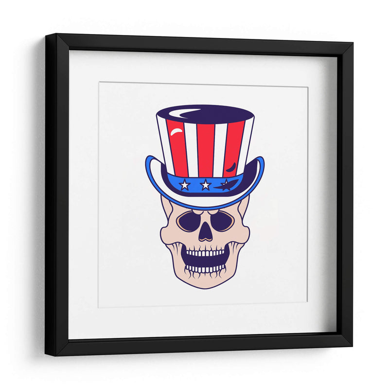 Calavera con sombrero del Tío Sam - Marika Barsrsind | Cuadro decorativo de Canvas Lab