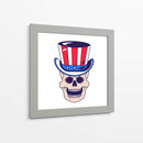 Calavera con sombrero del Tío Sam - Marika Barsrsind | Cuadro decorativo de Canvas Lab