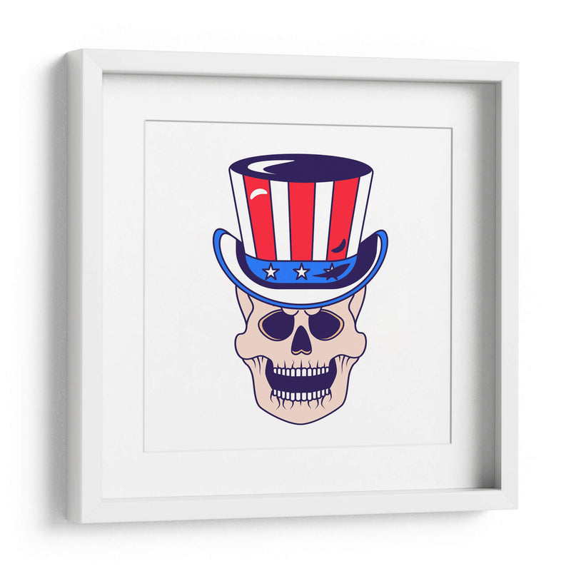 Calavera con sombrero del Tío Sam - Marika Barsrsind | Cuadro decorativo de Canvas Lab
