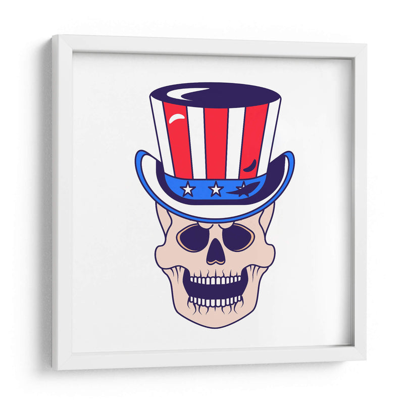 Calavera con sombrero del Tío Sam - Marika Barsrsind | Cuadro decorativo de Canvas Lab