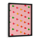 Gomitas de caramelo con lunares - Patrón repetitivo sobre fondo rosa - Tom Windeknecht | Cuadro decorativo de Canvas Lab