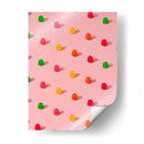 Gomitas de caramelo con lunares - Patrón repetitivo sobre fondo rosa - Tom Windeknecht | Cuadro decorativo de Canvas Lab