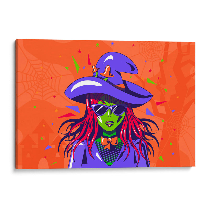 Ilustración de personaje de bruja de Halloween - Marika Barsrsind | Cuadro decorativo de Canvas Lab