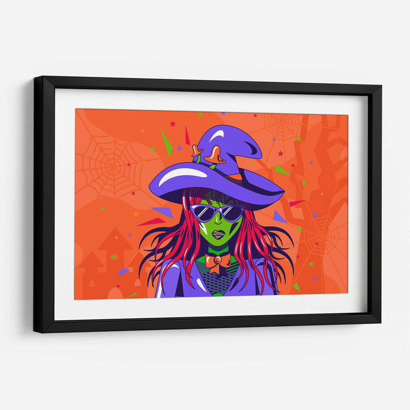 Ilustración de personaje de bruja de Halloween - Marika Barsrsind | Cuadro decorativo de Canvas Lab