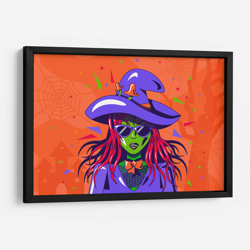 Ilustración de personaje de bruja de Halloween - Marika Barsrsind | Cuadro decorativo de Canvas Lab
