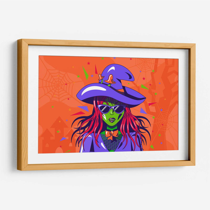 Ilustración de personaje de bruja de Halloween - Marika Barsrsind | Cuadro decorativo de Canvas Lab