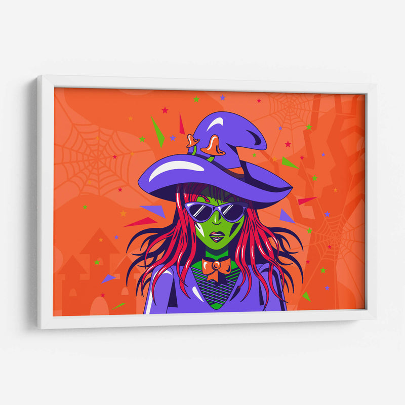 Ilustración de personaje de bruja de Halloween - Marika Barsrsind | Cuadro decorativo de Canvas Lab
