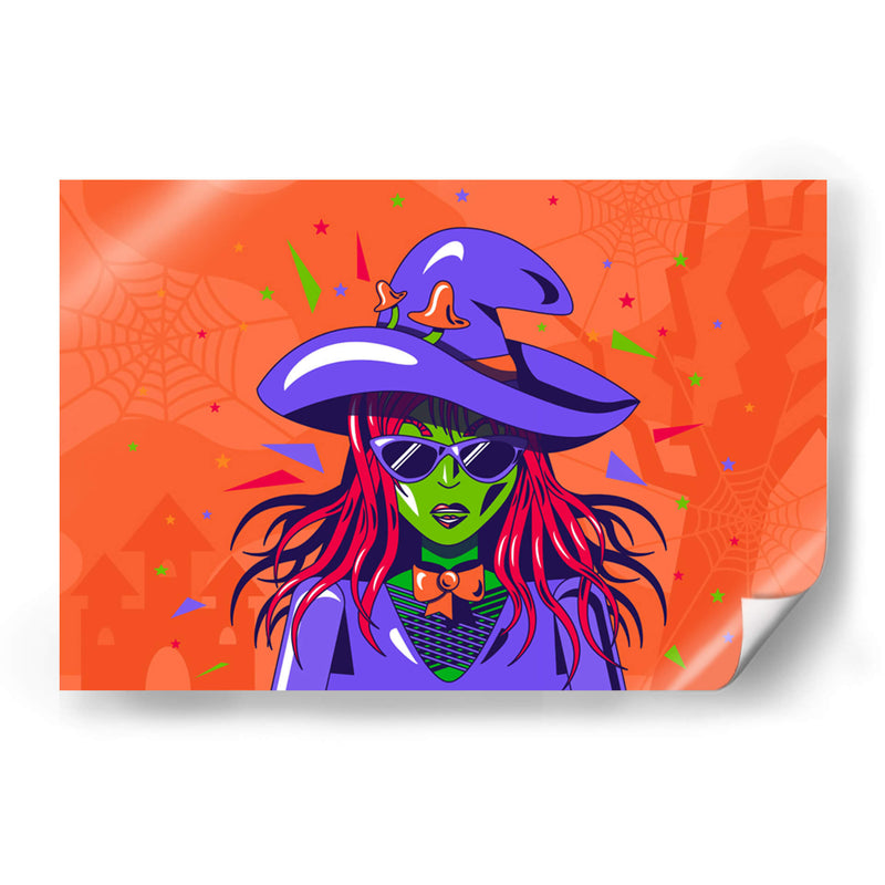 Ilustración de personaje de bruja de Halloween - Marika Barsrsind | Cuadro decorativo de Canvas Lab