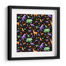 Patrón sin costuras de esqueletos de Halloween - Marika Barsrsind | Cuadro decorativo de Canvas Lab